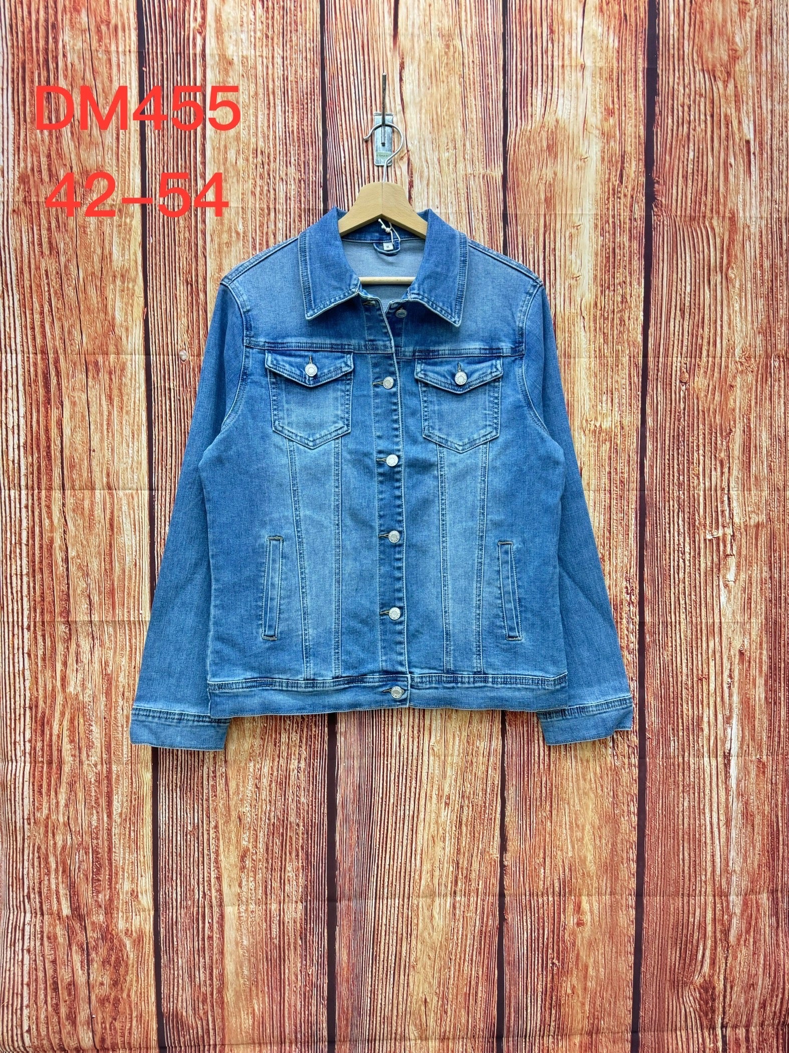 Cowboy jakke lys denim plus size by Krone 1