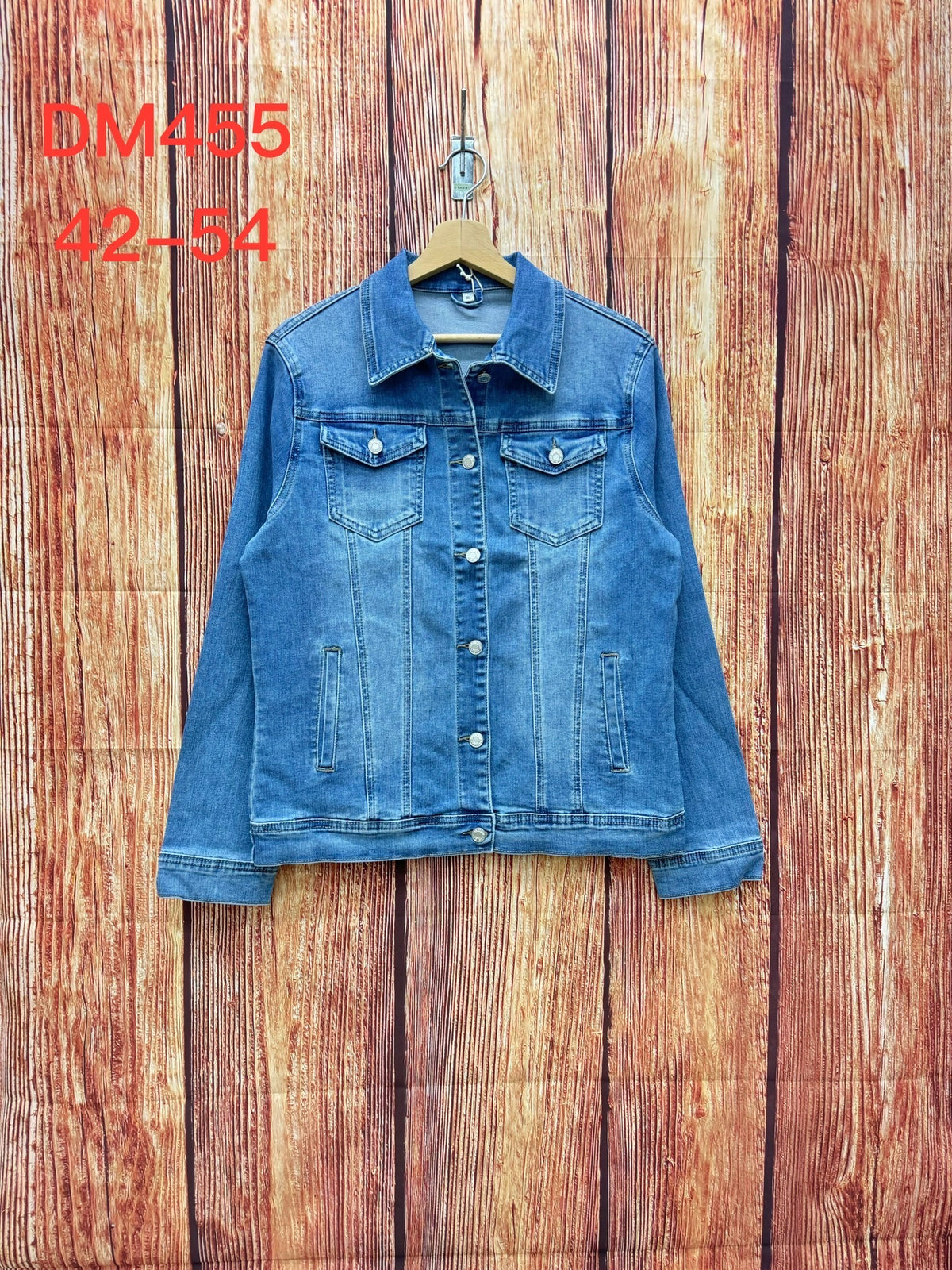 Cowboy jakke lys denim plus size by Krone 1