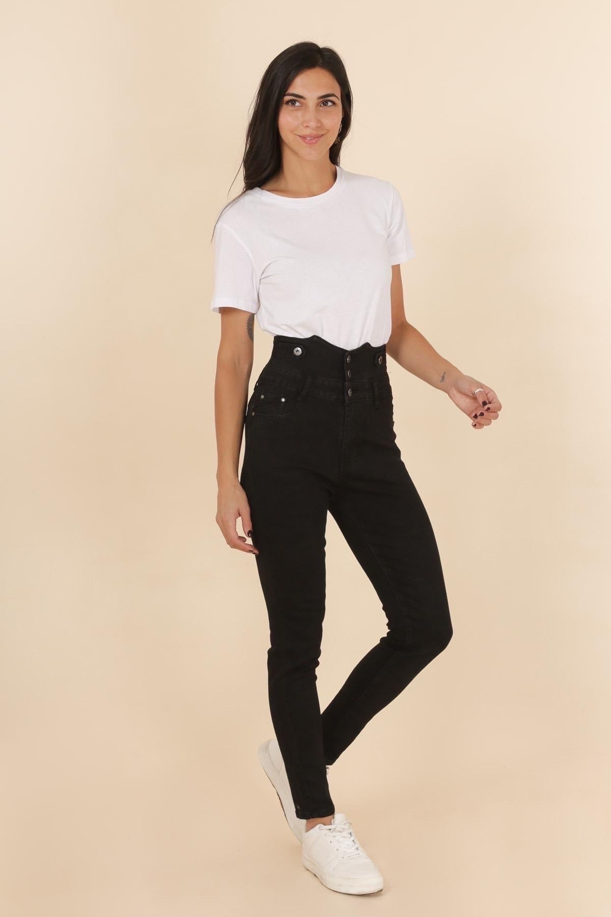 Ultra højtaljede jeans med knapper by Krone 1