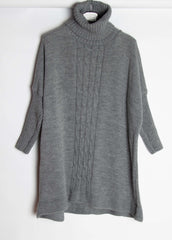 Striktrøje med kabelstrikket front - Brystmål 120cm