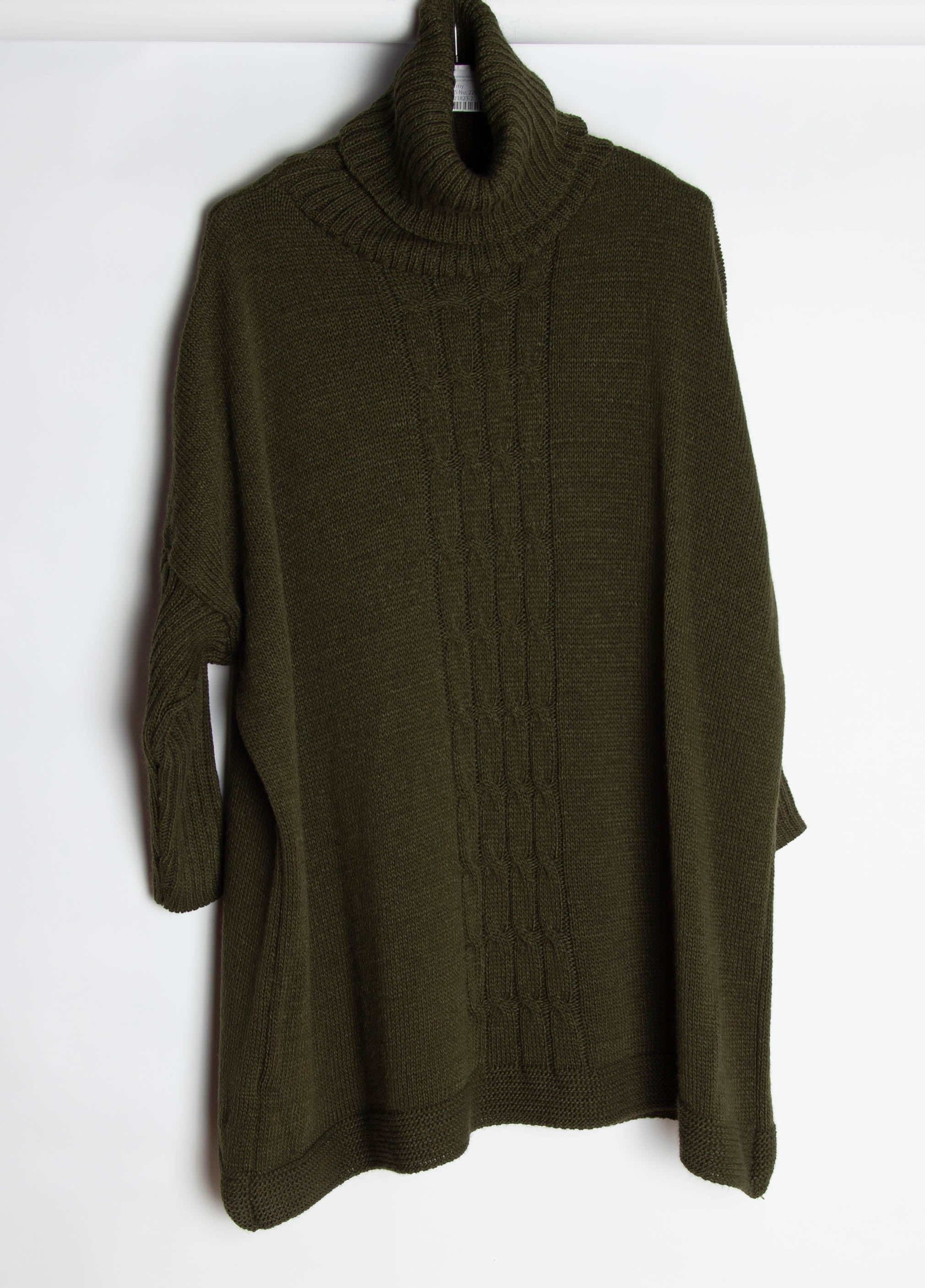 Striktrøje med kabelstrikket front - Brystmål 120cm