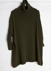 Striktrøje med kabelstrikket front - Brystmål 120cm