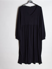 Kjole med høj talje og lommer - Brystmål 130cm