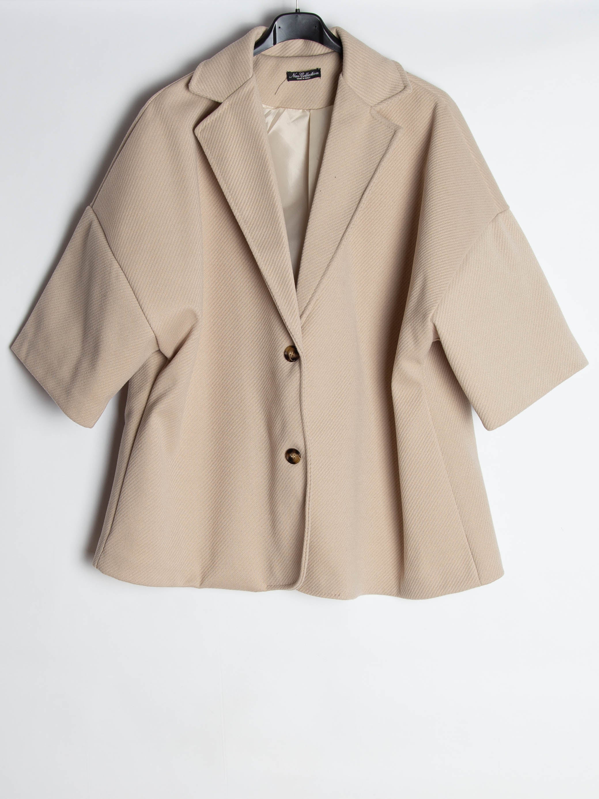 Uldlook vest med knapper