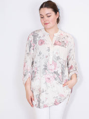 Skjorte med rose print - ITMAJ25