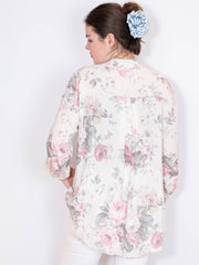 Skjorte med rose print - ITMAJ25