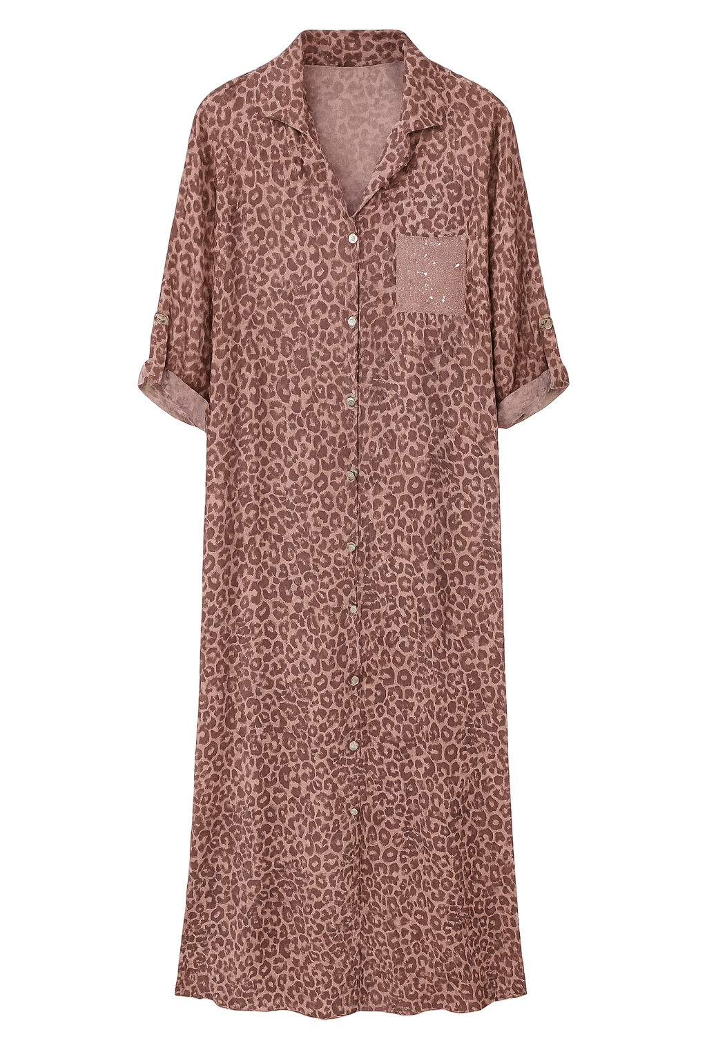 Leo hør kjole med paillet lomme by Krone 1