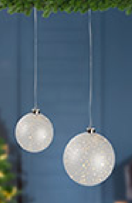 Glass LED Pendant ball “White" 12cm