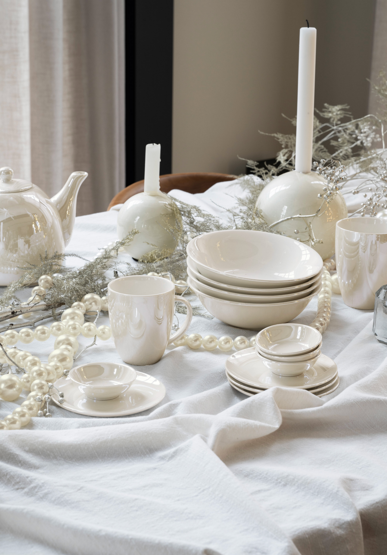 Tekande Pearl 1800 ml Elegant porcelæn til te-elskere