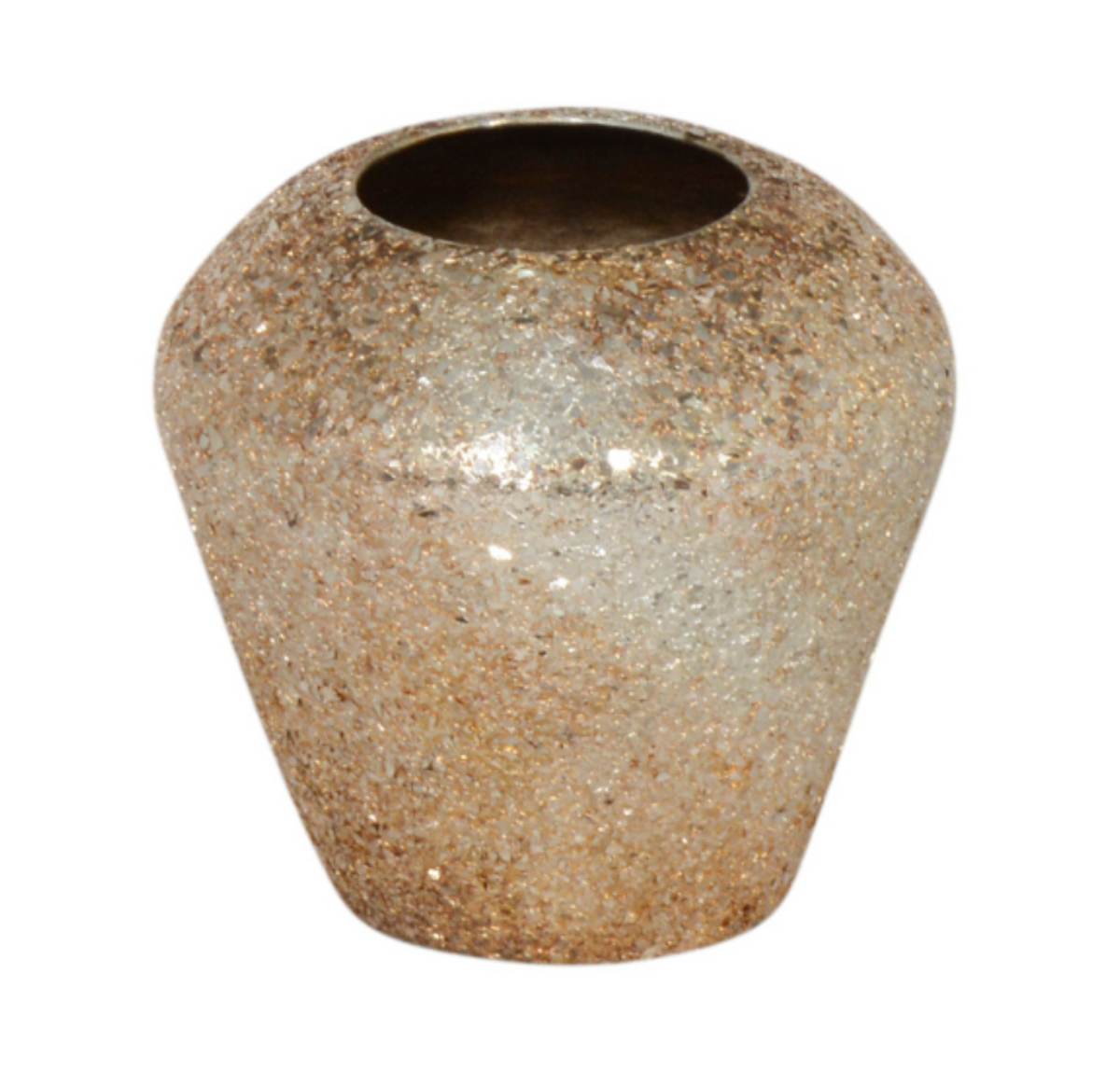 Vase Champagneguld Mosaik Lakeret 20x20x21 cm