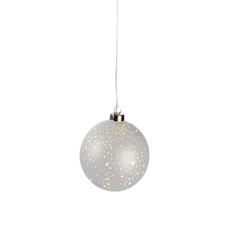 Glas LED Julekugle Ø12 cm