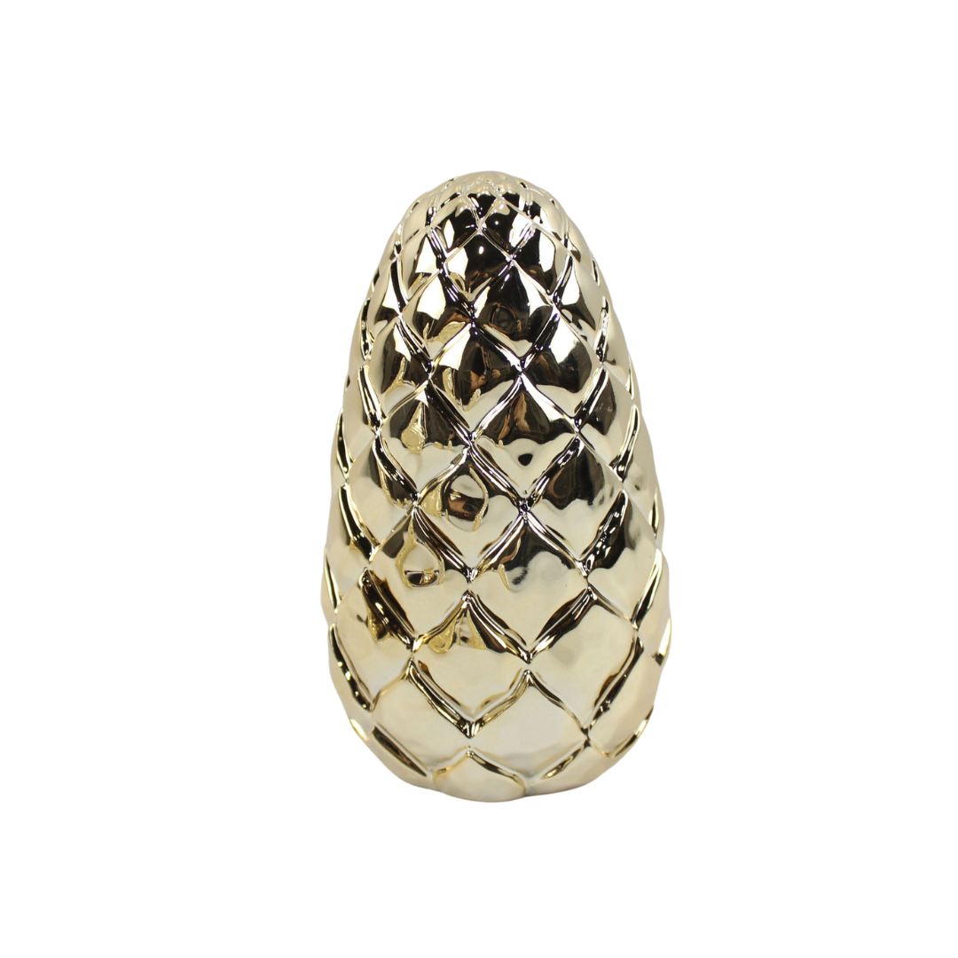 Christmas-Cone standing 14,5cm gold