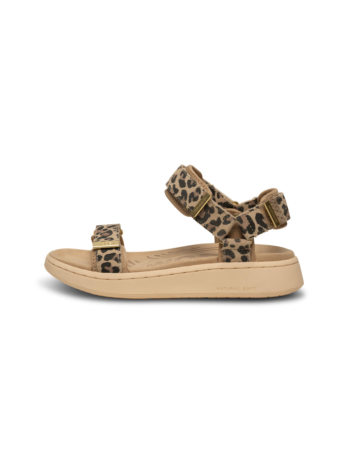 Woden Line Suede Sandal Leopard by Woden