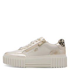 Marco Tozzi plateau sneakers med leo detalje cream comb