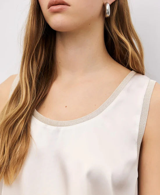 Access Satin top with ribbed details by Krone 1