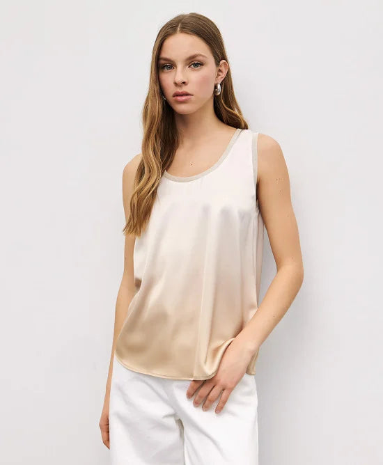 Access Satin top with ribbed details by Krone 1