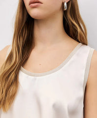 Access Satin top with ribbed details by Krone 1