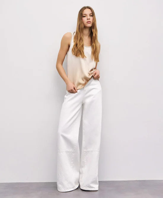 Access Satin top with ribbed details by Krone 1