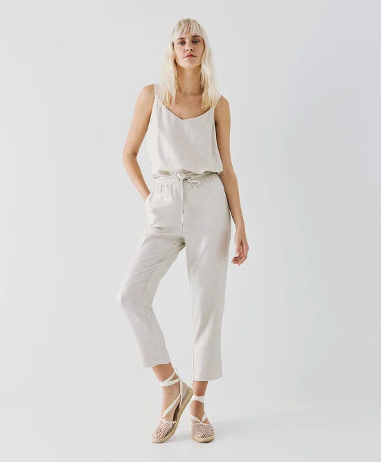 Access Metallic-effect pants with an elastic waistband by Krone 1