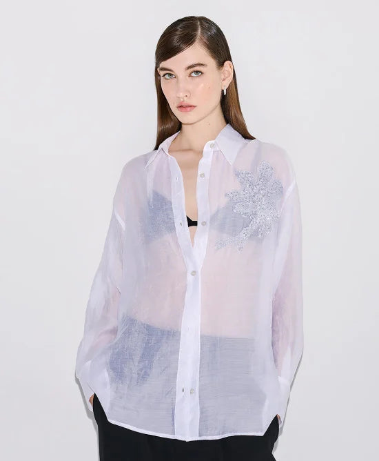 Access Shirt with embroidery and sequins by Krone 1