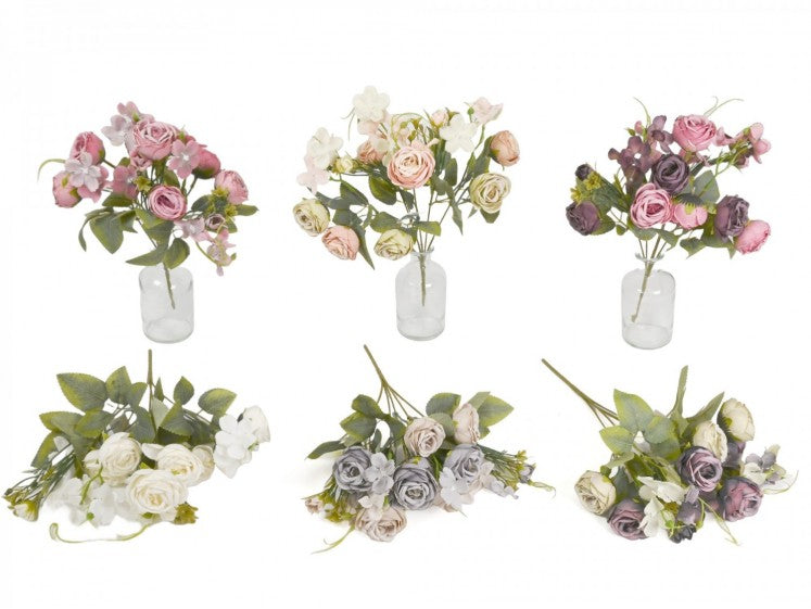 Kunstige Blomsterbuketter Mix 28 cm