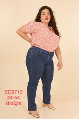 Jeans lige ben plus size by Krone 1