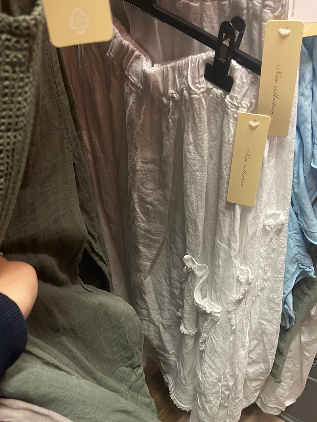 Hør nederdel flosset - Str. 38-48 by Krone 1