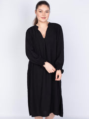 Lang skjortekjole med smock