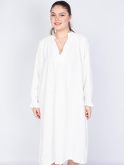 Lang skjortekjole med smock