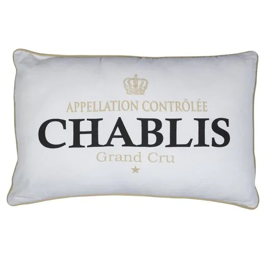 Pude Chablis design hvid 40x60cm by Mars & More