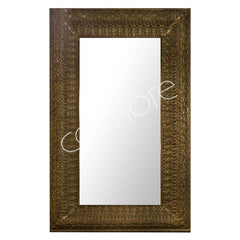 Mirror ant.brown PU 135x229x11 cm