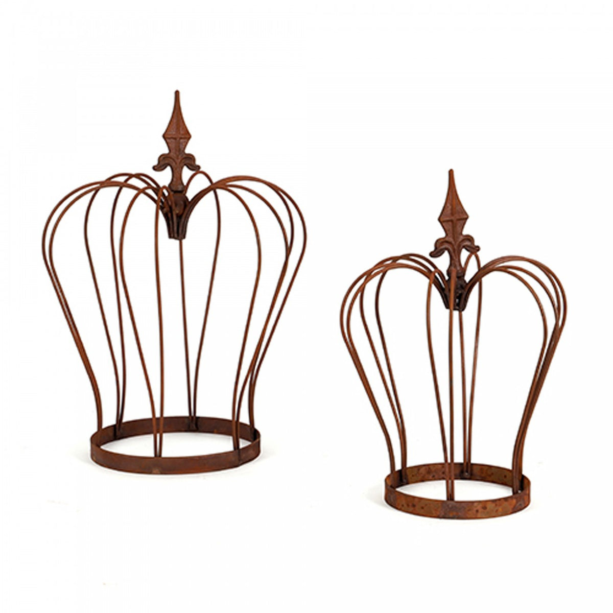 Crown 29.5x29.5x43 cm rusted