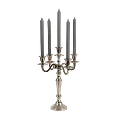 Candle holder 5-armed "Alassa" cast iron27x11x38 cm, silver