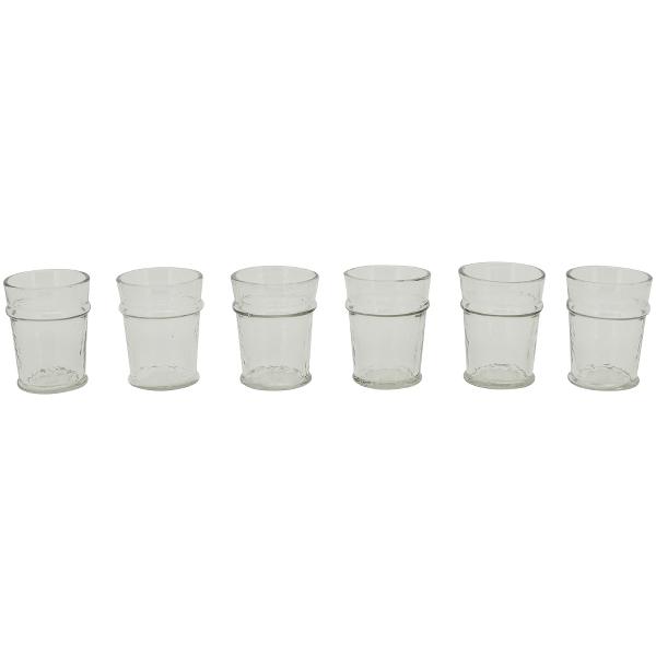 Drikkeglas med rille, 8,25x8,25x11,5 cm