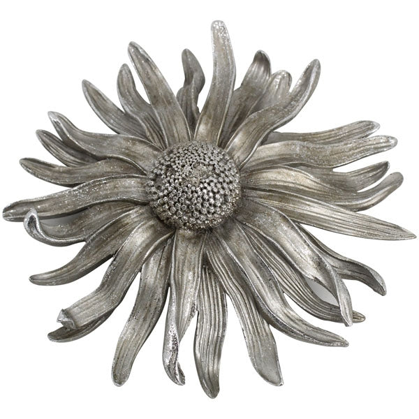 Polyresin flower for decoration 16.3x16.3x5 cm