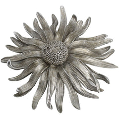Polyresin flower for decoration 16.3x16.3x5 cm
