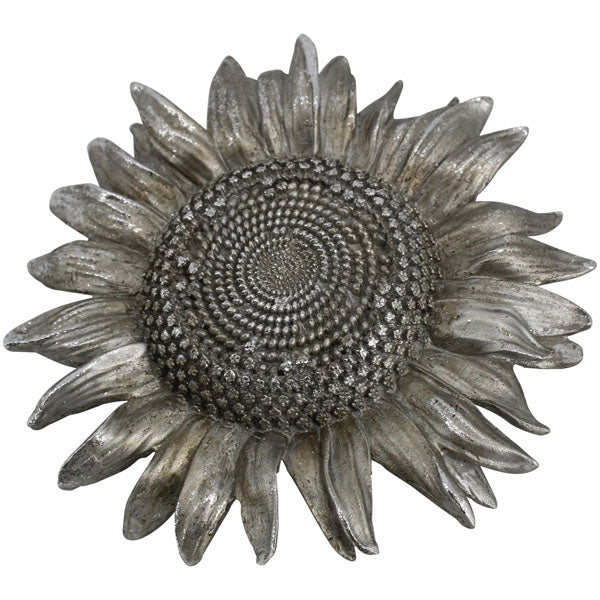 Polyresin sunflower for decoration 14.1x13.7x4 cm