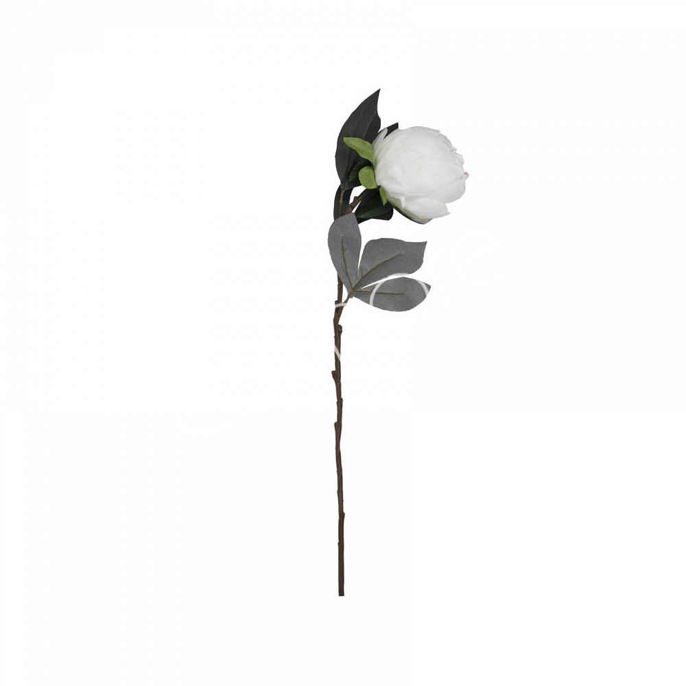 Kunstig Pæon Hvid 67 cm