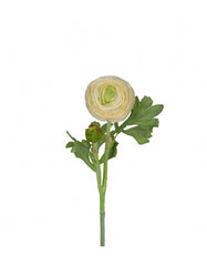 Ranunkel kunstig blomst 50 cm hvid