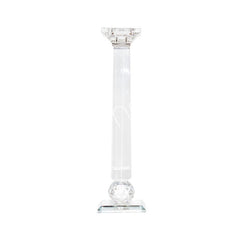 Lysestage i klart krystalglas 7x7x28 cm