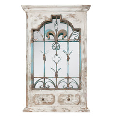 Mirror with metal bars rustic style