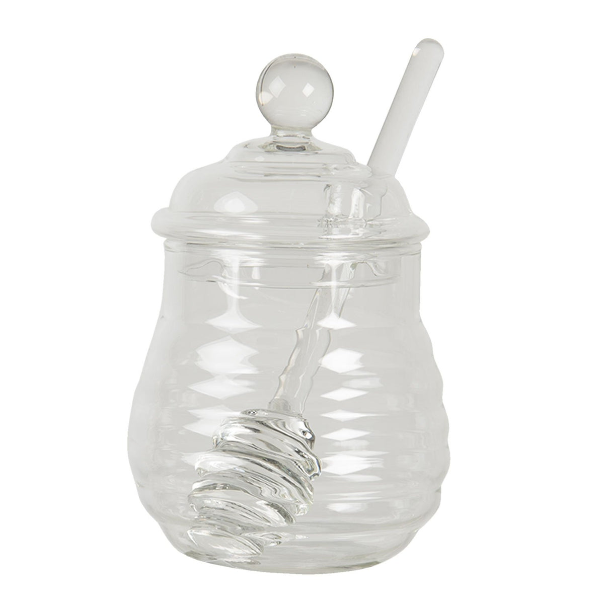 Honey jar with spoon Ø 10*14 cm