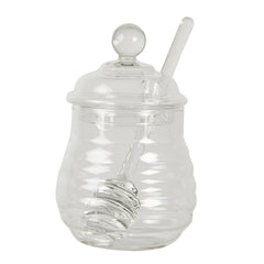Honey jar with spoon Ø 10*14 cm
