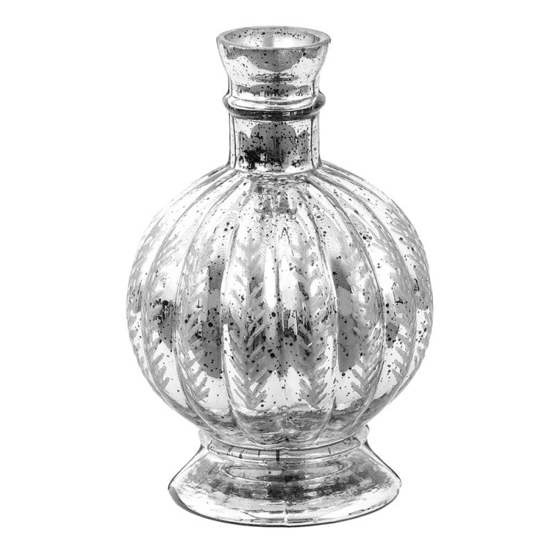 Sølv vase med riller 13x20cm