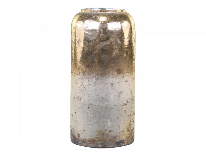 Vase, H40/Ø19 cm antique guld