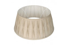 Standing lampshade pleated Riva drum 25 cm nature!