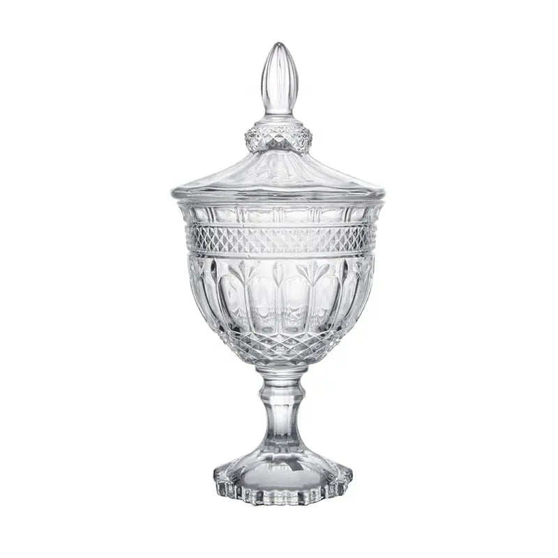 Glaskrukke med låg 24x11 cm