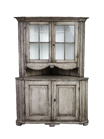 Old Swedish corner cabinet
