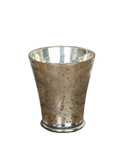 Antique silver vase with deco