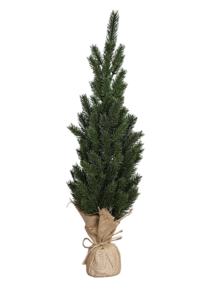 PINE TREE ON BURLAP BASE H 56 CM